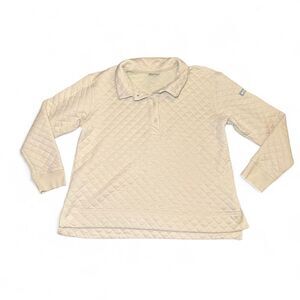 Columbia Women’s XL Cream Quilted Pullover Long Sleeve Sweatshirt Top